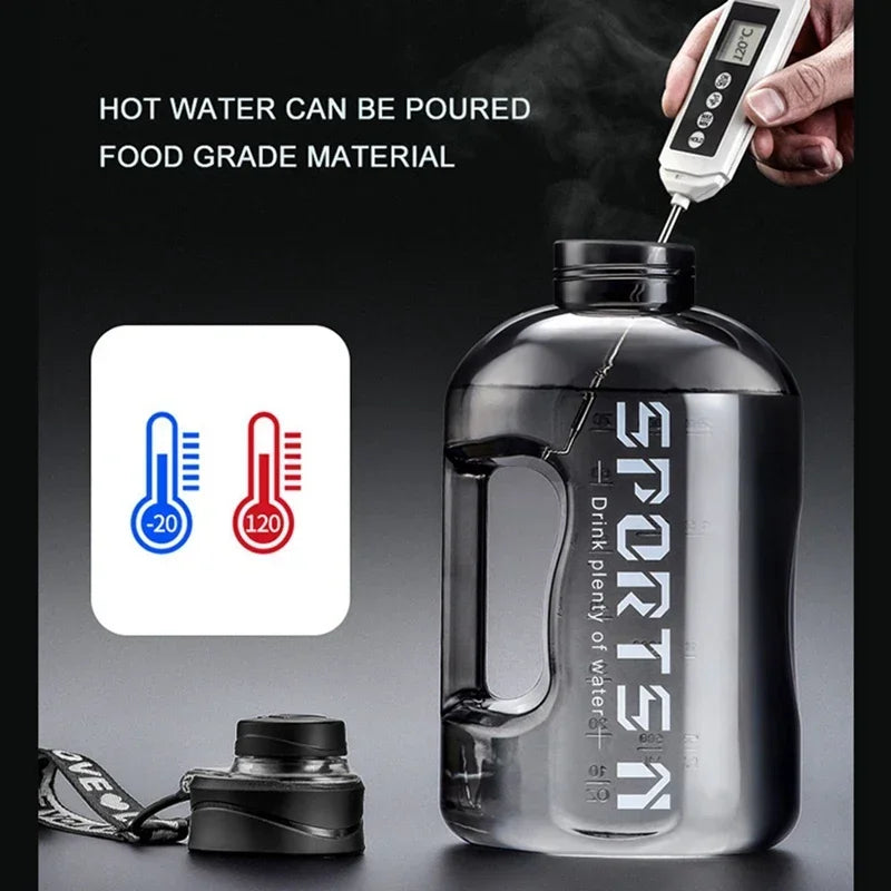 1.7L/2.7L Sports Water Bottle Gym Cycling Cup Portable Large Capacity