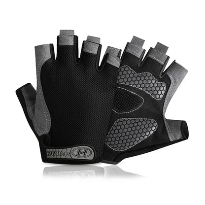 Gym Gloves Fitness Training Fingerless Men Women Bodybuilding Exercise